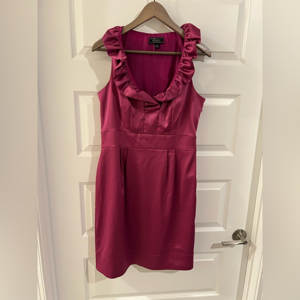 Dress Barn Satin Cocktail Dress Purple Size 10